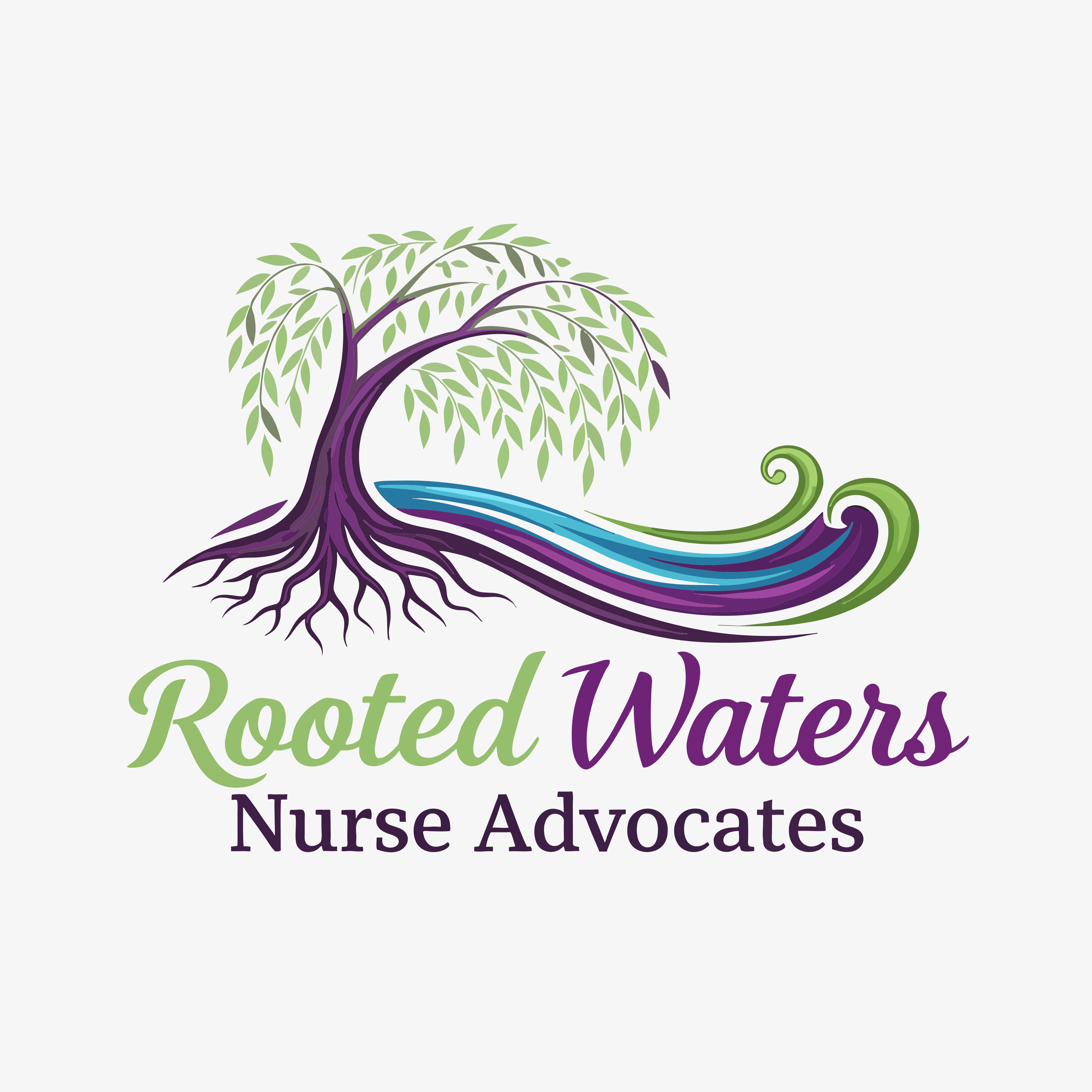 Rooted Waters Nurse Advocates — a willow tree rooted beside flowing water